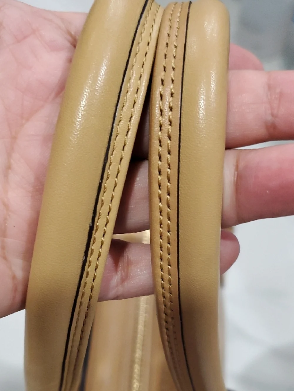 Coach Tan Leather Tote with Tassel Charm